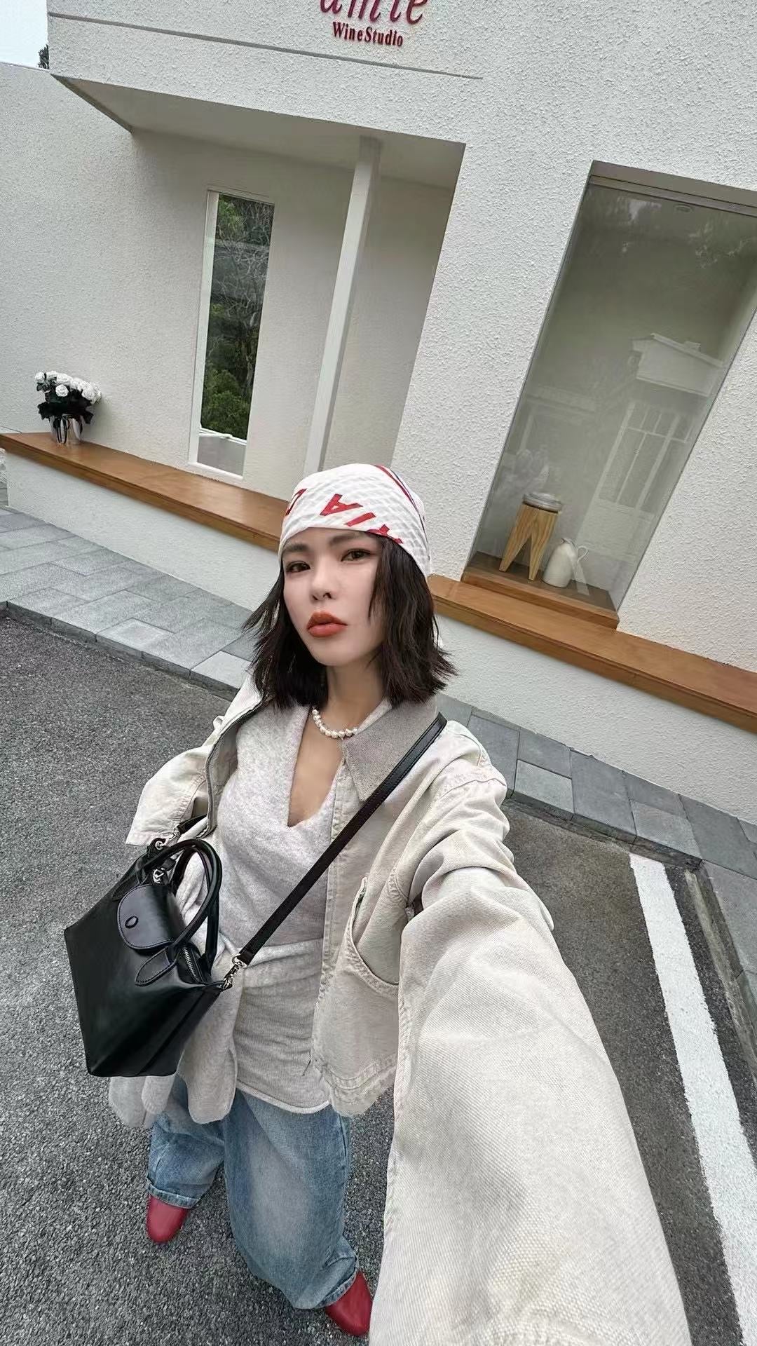 Korea product- Leather Dumping bag