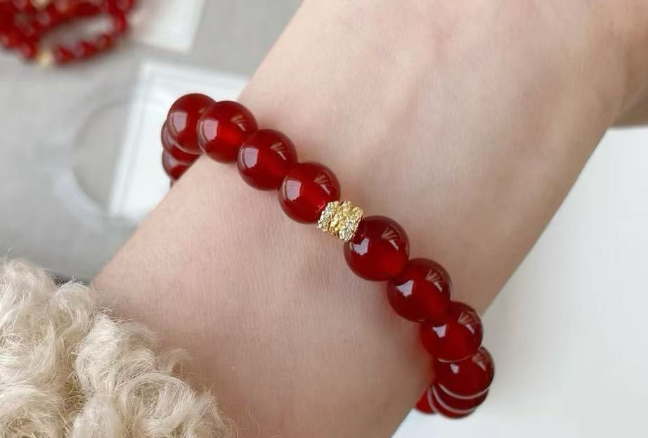 Crystal- 紅瑪瑙（Red Agate）8mm