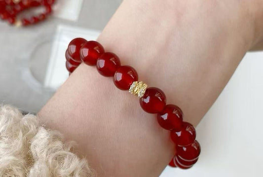 Crystal- 紅瑪瑙（Red Agate）8mm