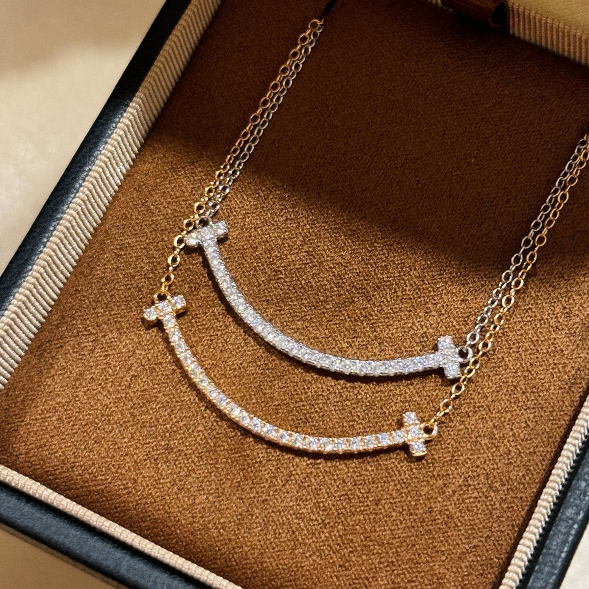 925 Sliver necklace 笑臉鑽石項鍊