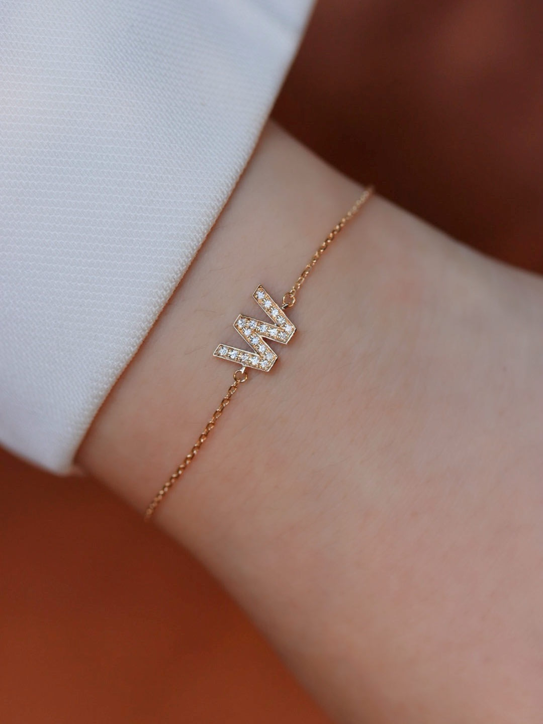 Jewelry | 18K金字母天然鑽石手鍊