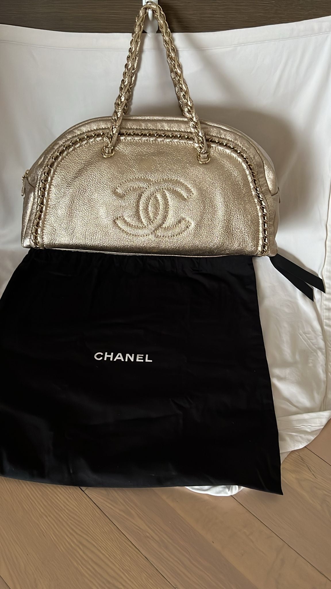 Japan Vintage - CHANEL 金銀色保齡球袋