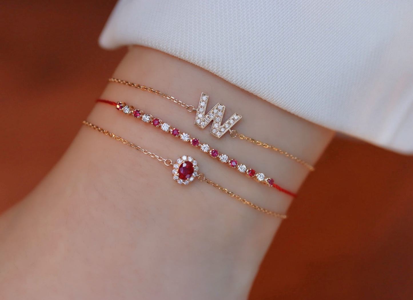Jewelry | 18K金字母天然鑽石手鍊