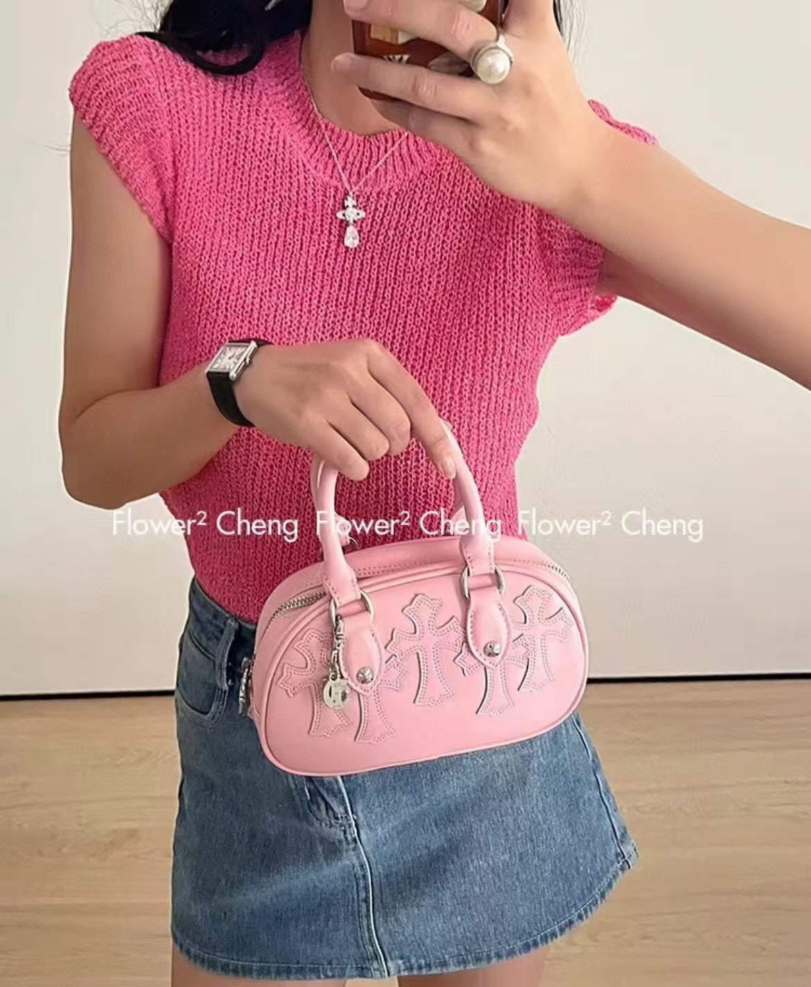 CH_collect- Crosse leather mini bag 20cm