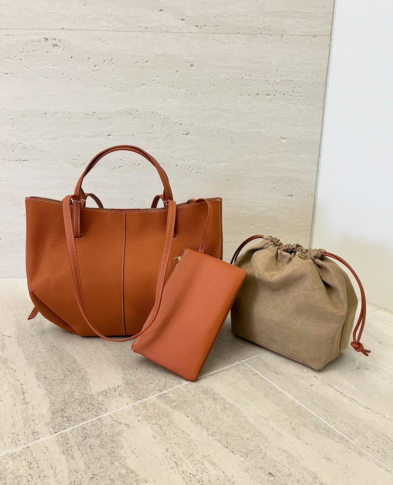 Leather tote