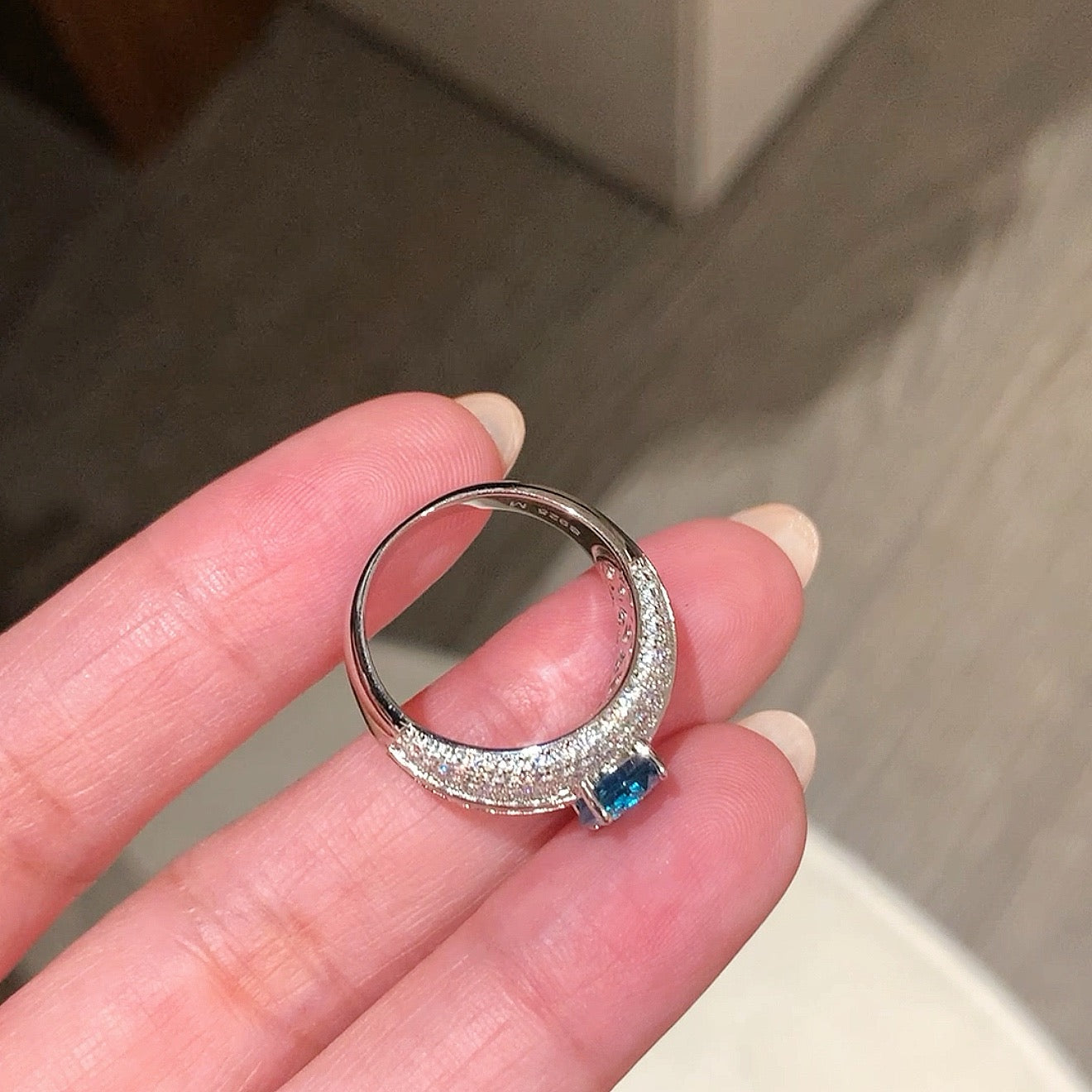 925 Sliver Ring戒子 帕拉伊巴綠藍寶石戒指