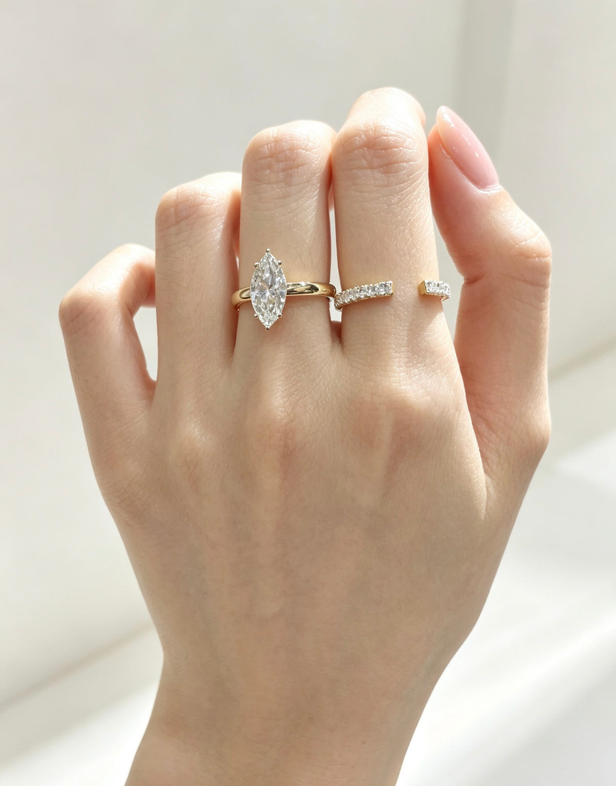 jewelry-真金真鑽｜ 2卡馬眼石簡約經典鑽戒