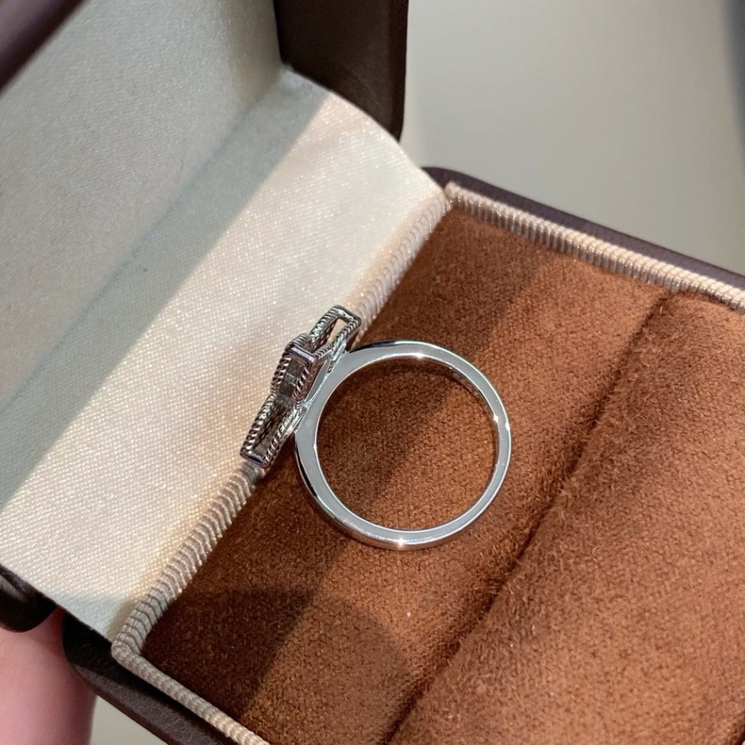 925 Sliver | 四葉草花朵鑽石戒指