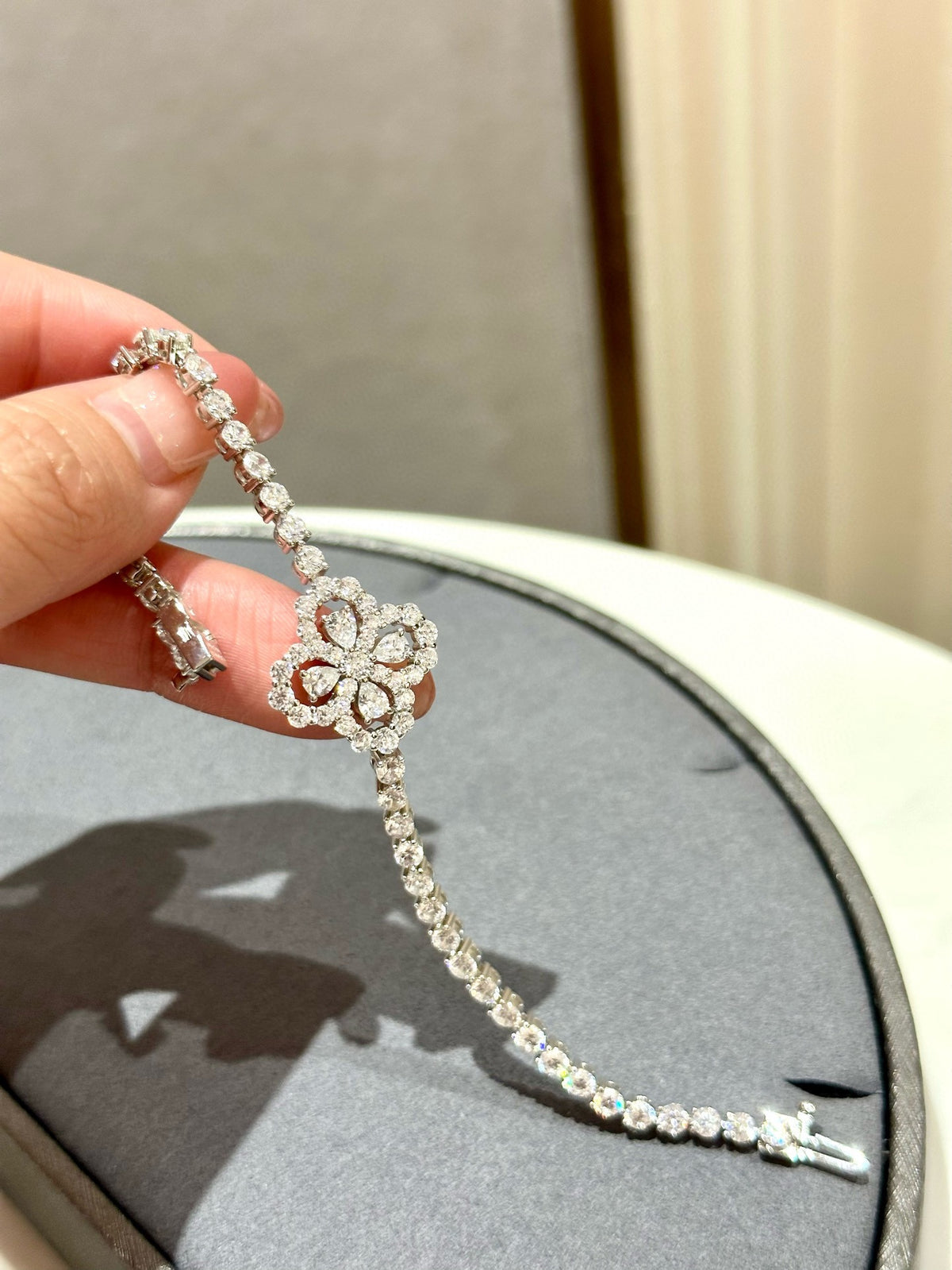 925 Sliver bracelet 四葉草鑽石手鍊