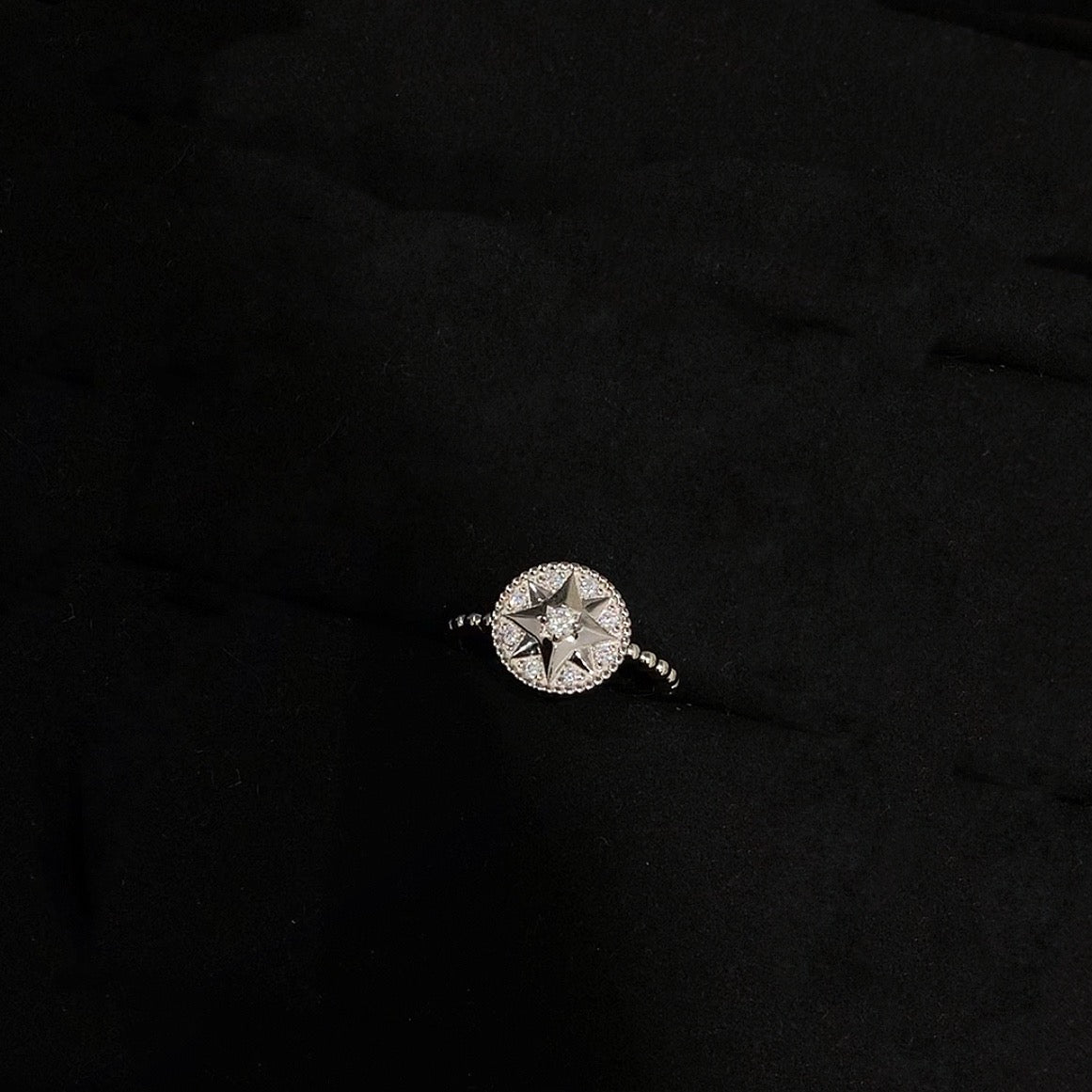 925 Ring戒子 滿鑽羅盤麻花珠戒指