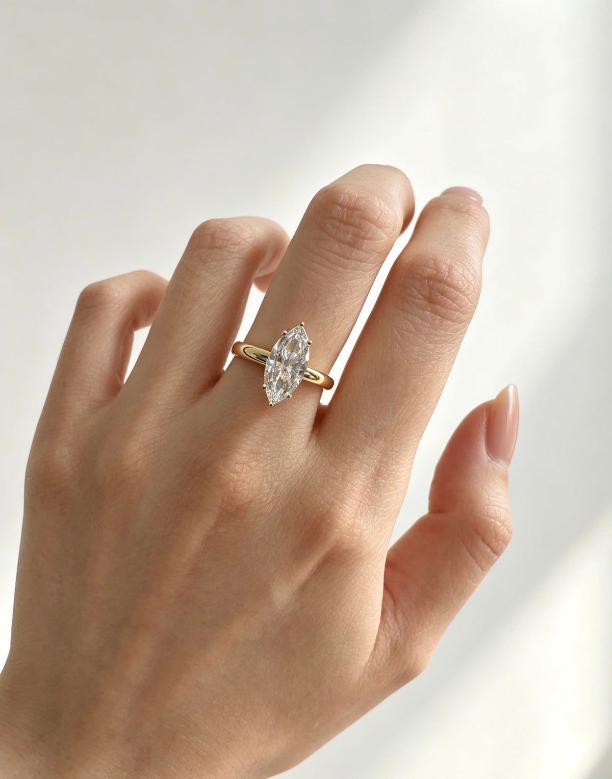 jewelry-真金真鑽｜ 2卡馬眼石簡約經典鑽戒