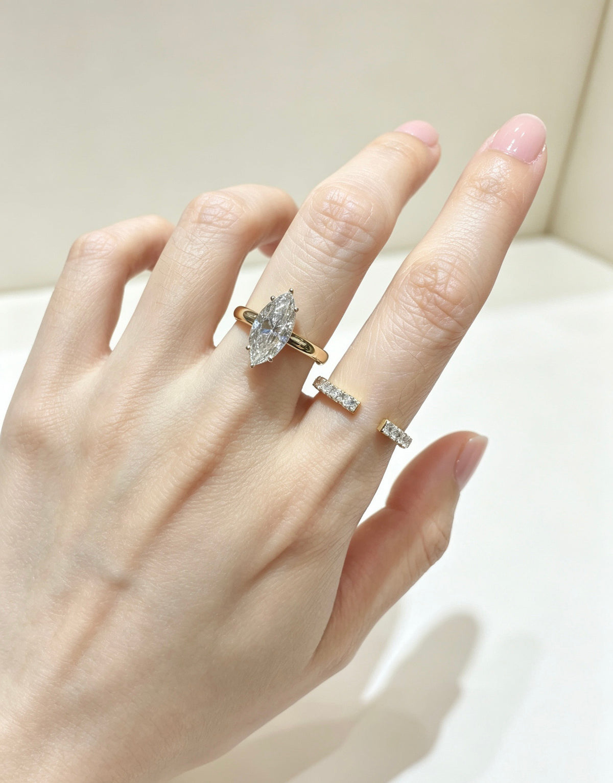 jewelry-真金真鑽｜ 2卡馬眼石簡約經典鑽戒