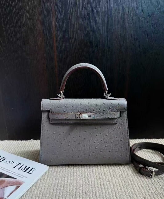 H collection- Ostrich Kelly 22cm