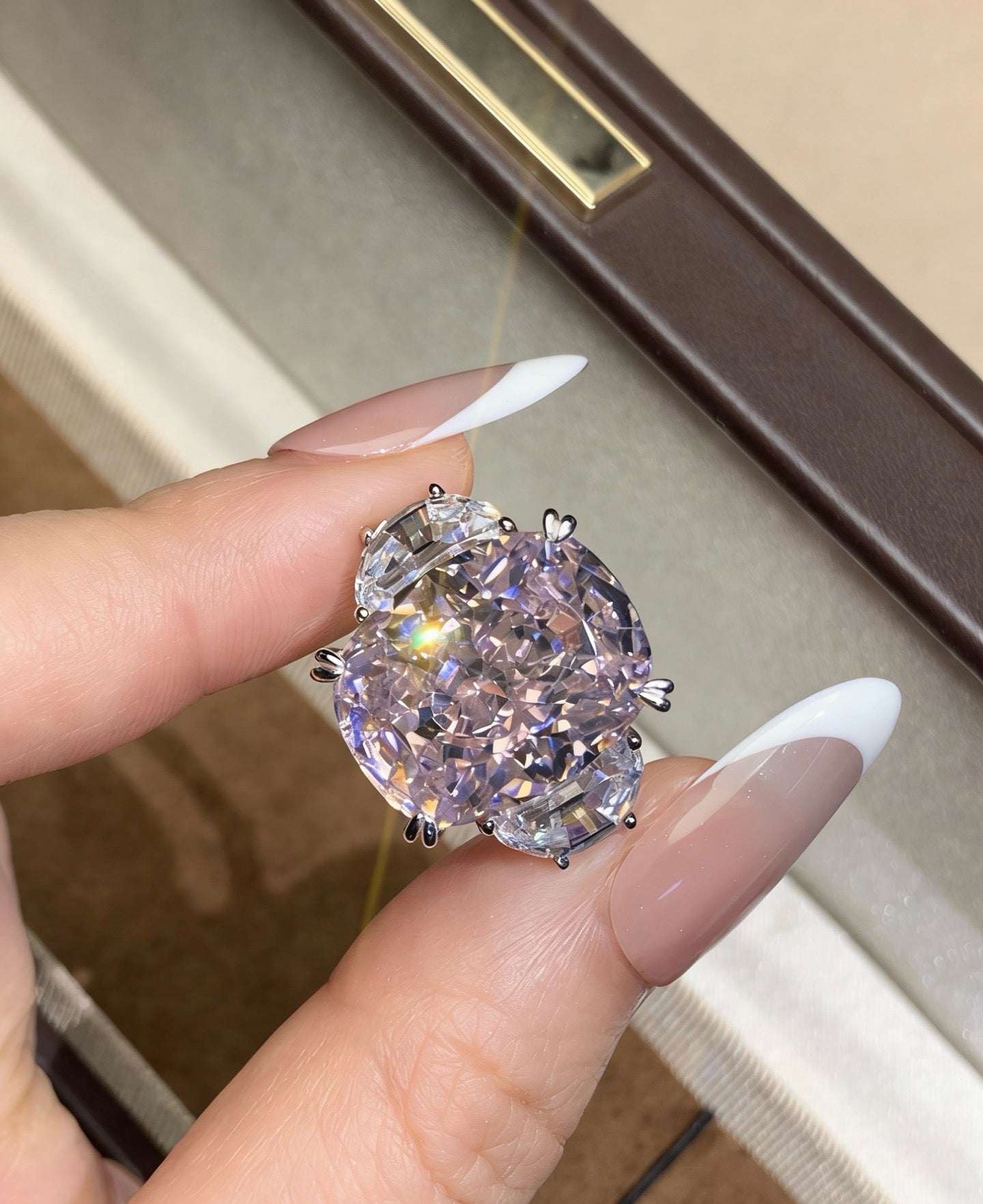 925 Sliver| 粉鑽戒指 Pink Diamond Ring
