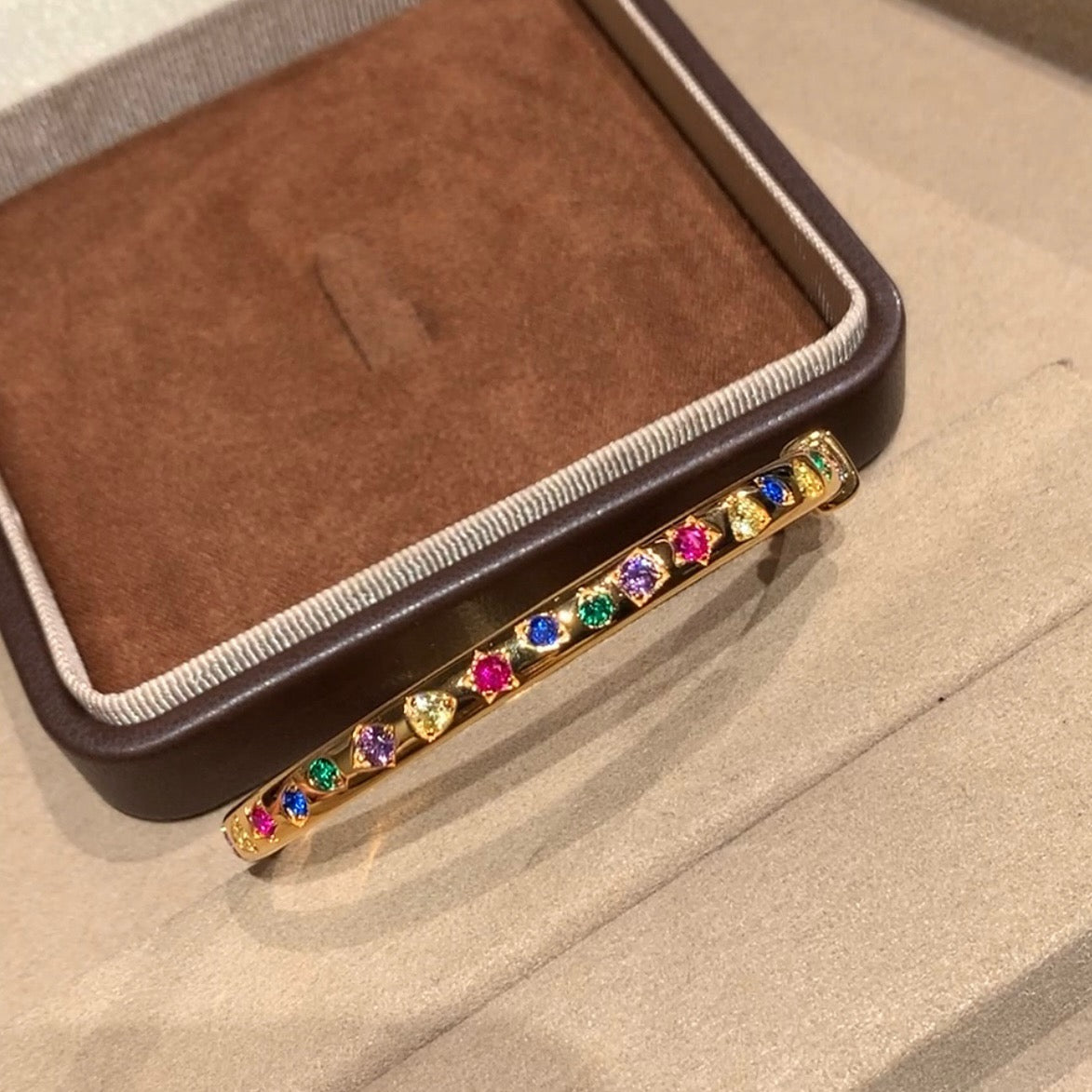 925 sliver bracelet- 七彩寶石手鐲