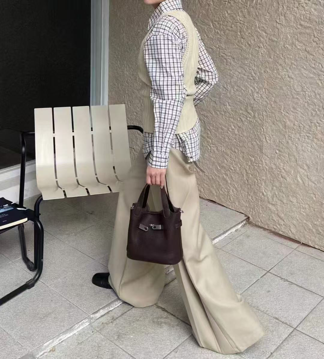 Designer bag- Leather bucket