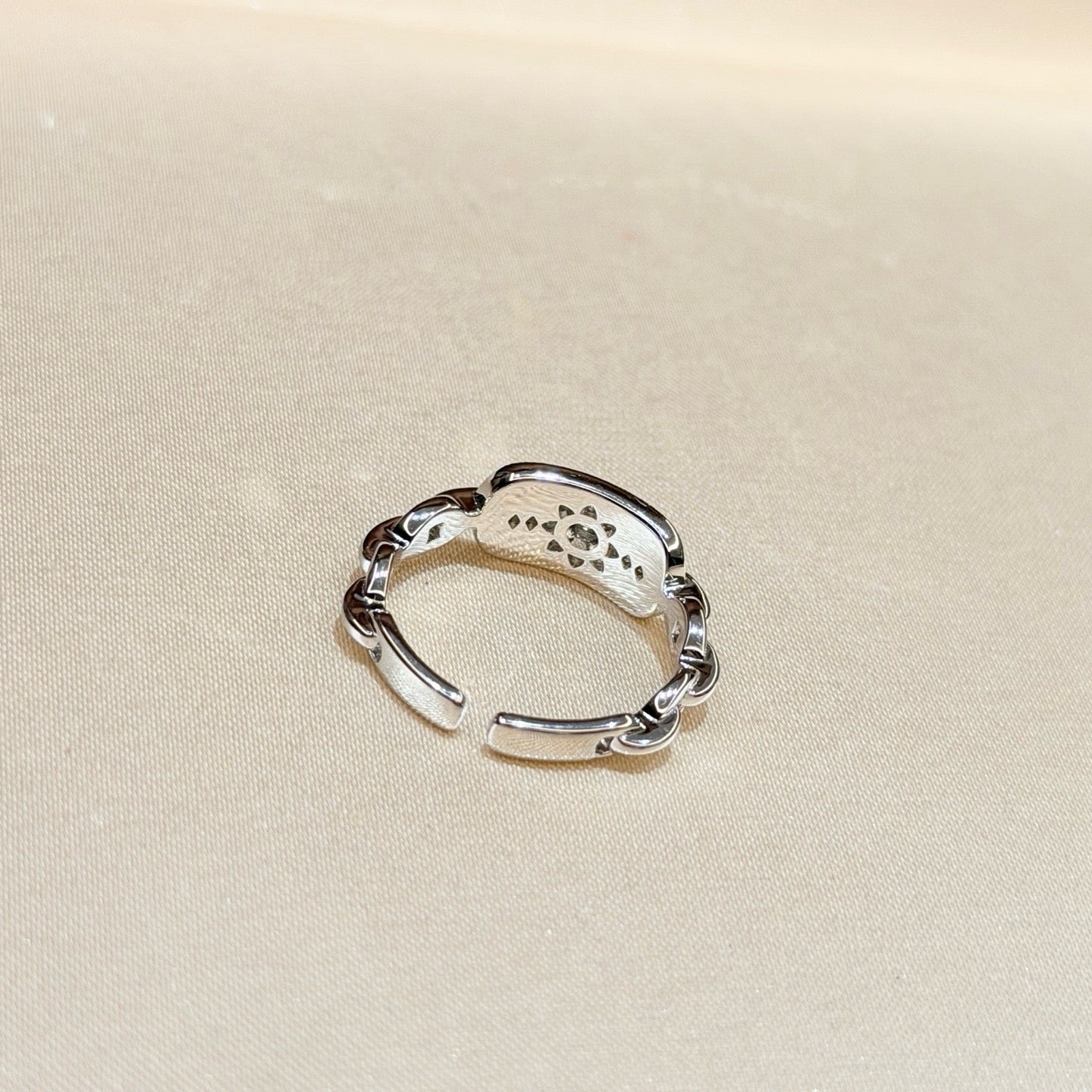 925 Sliver Ring戒子- 中古八芒星拉絲戒指