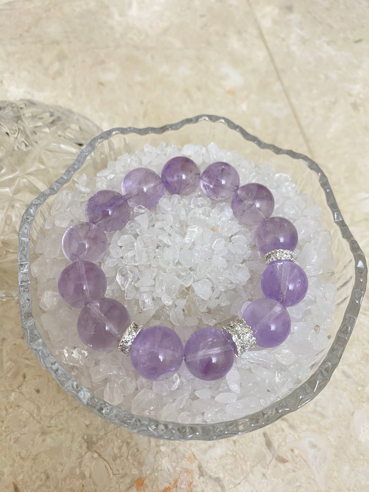 Crystal- 玻利維亞紫阿塞 14mm 手串 Bolivianite 14mm bracelet [火屬性］
