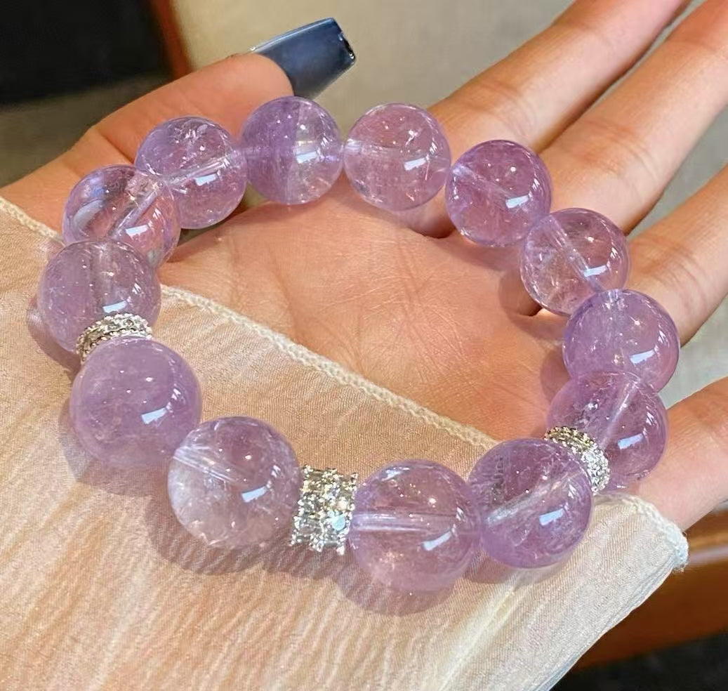 Crystal- 玻利維亞紫阿塞 14mm 手串 Bolivianite 14mm bracelet [火屬性］