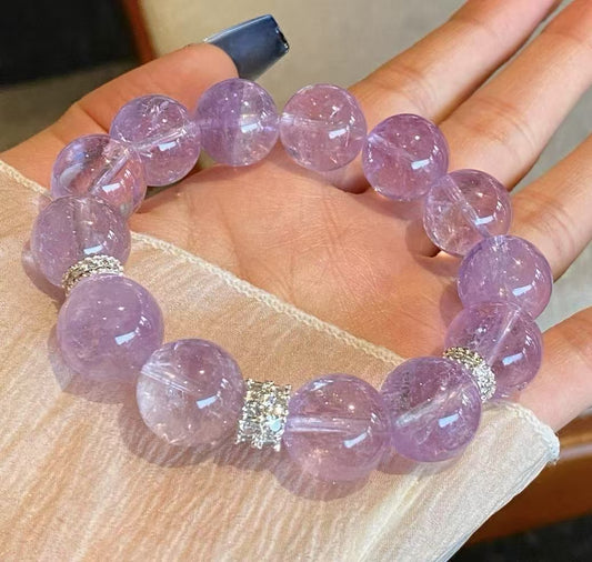 Crystal- 玻利維亞紫阿塞 14mm 手串 Bolivianite 14mm bracelet [火屬性］